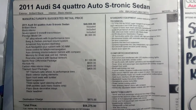 2011 Audi S4 Prestige Stasis Titanium