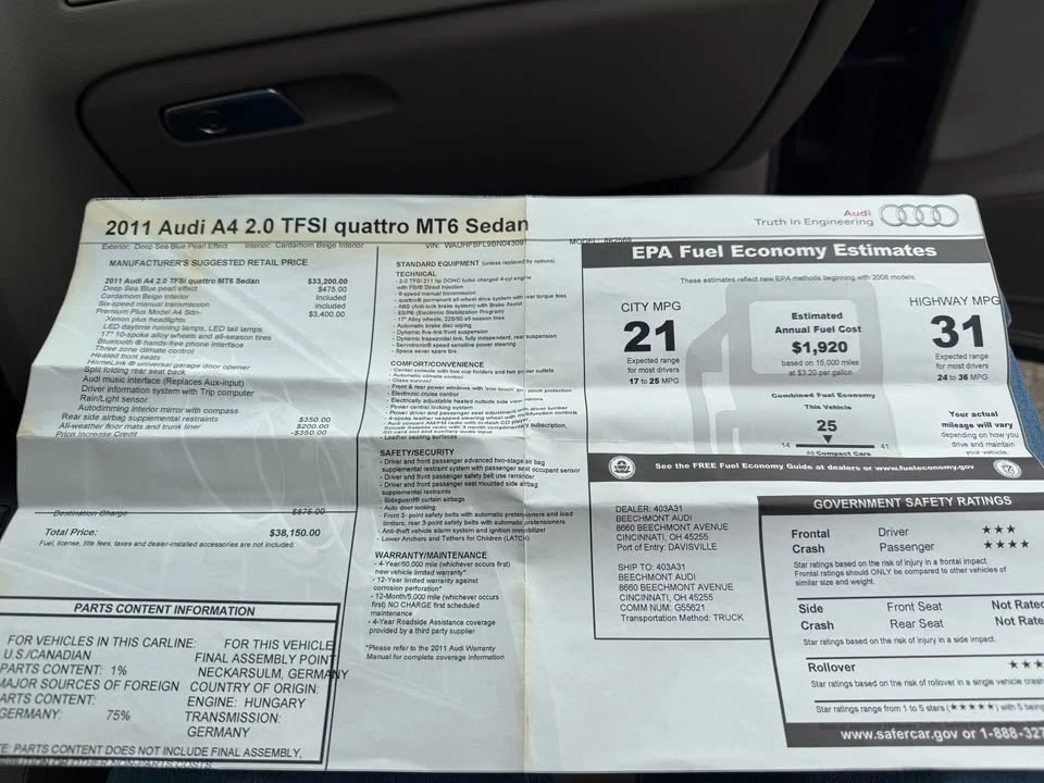 2011 Audi B8 A4 - Image 12 of 13