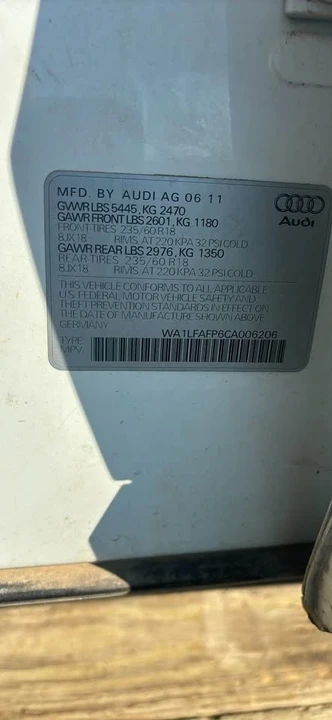 2011 Audi 8R Q5 - Image 5 of 7