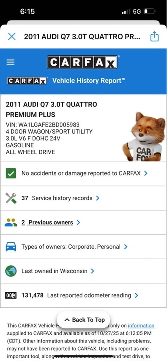2011 Audi 4L Q7 - Image 7 of 7