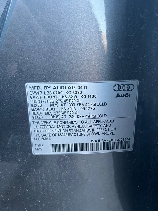 2011 Audi 4L Q7 - Image 18 of 19