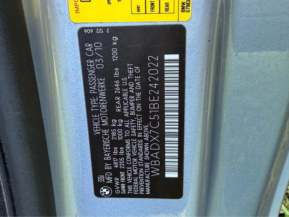 2011 BMW E93 335i Convertible - Image 12 of 20