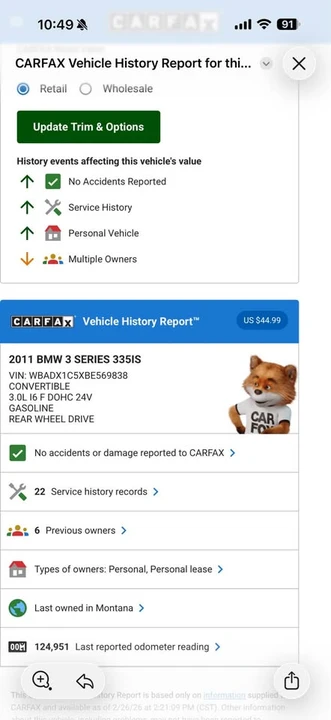 2011 BMW E93 335i Convertible - Image 15 of 18