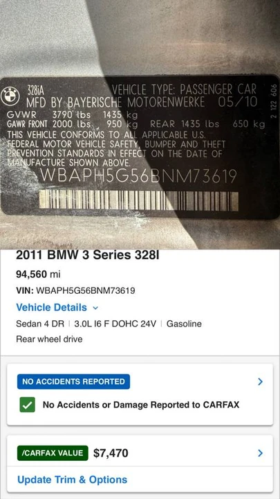 2011 BMW E90 3 Series Sedan - Image 16 of 18