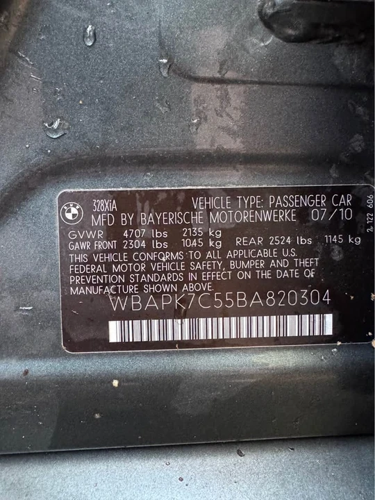 2011 BMW E90 3 Series Sedan - Image 11 of 11