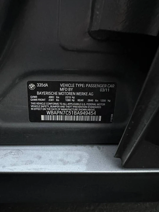 2011 BMW E90 3 Series Sedan - Image 9 of 10