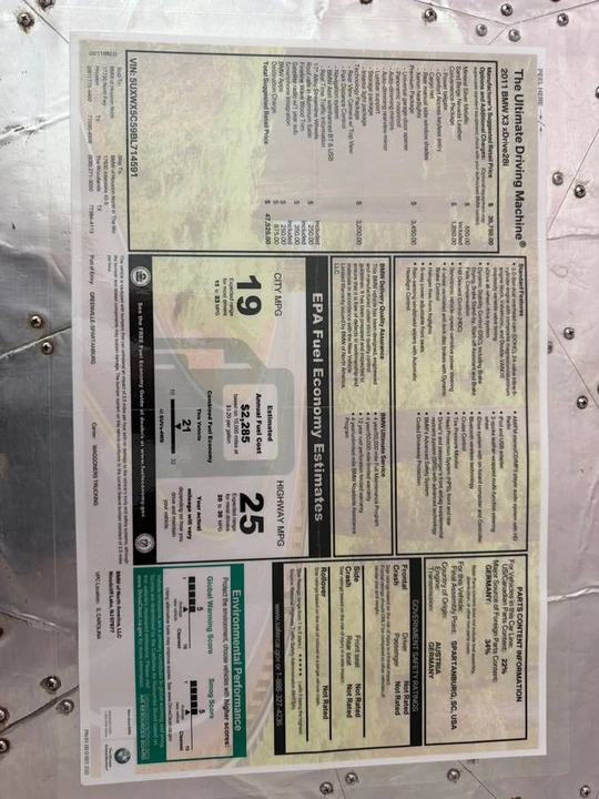 2011 BMW F25 X3 - Image 22 of 22