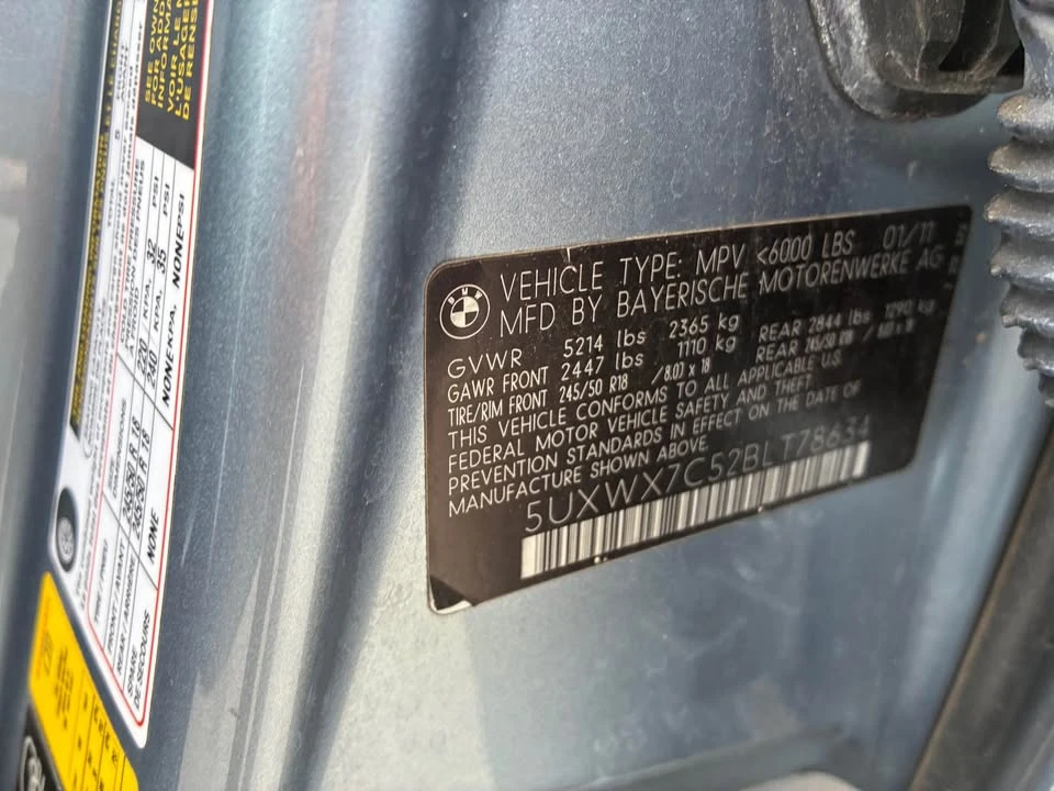 2011 BMW F25 X3 - Image 13 of 13