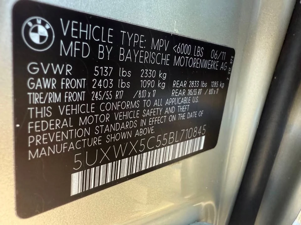 2011 BMW F25 X3 - Image 12 of 20