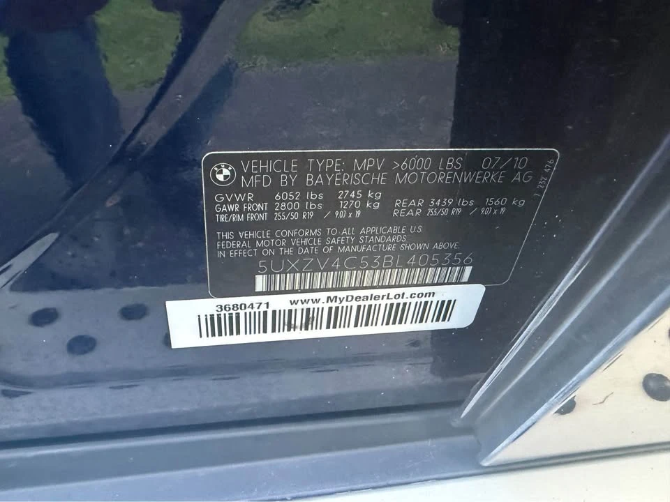 2011 BMW E70 X5 - Image 7 of 9