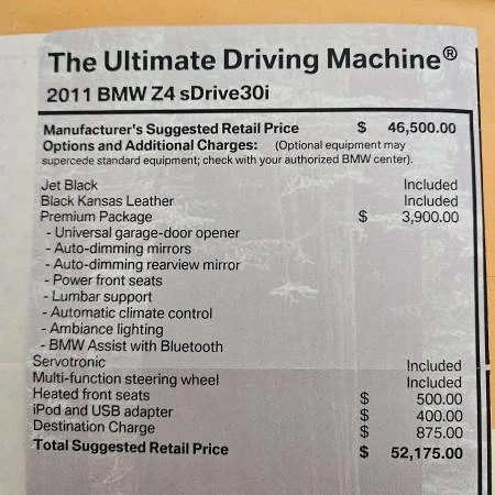 2011 BMW E89 Z4 Roadster - Image 10 of 10