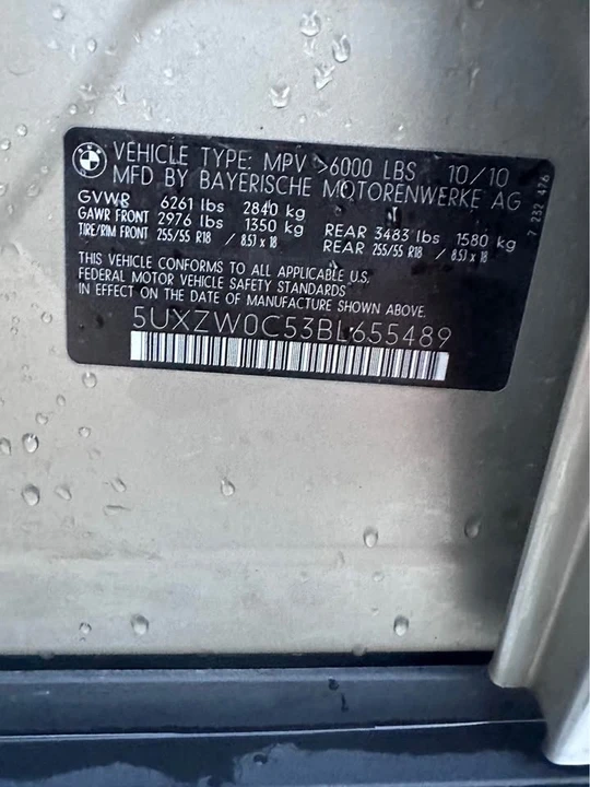 2011 BMW E70 X5 - Image 10 of 11