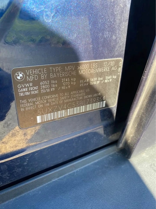 2011 BMW E70 X5 - Image 13 of 13