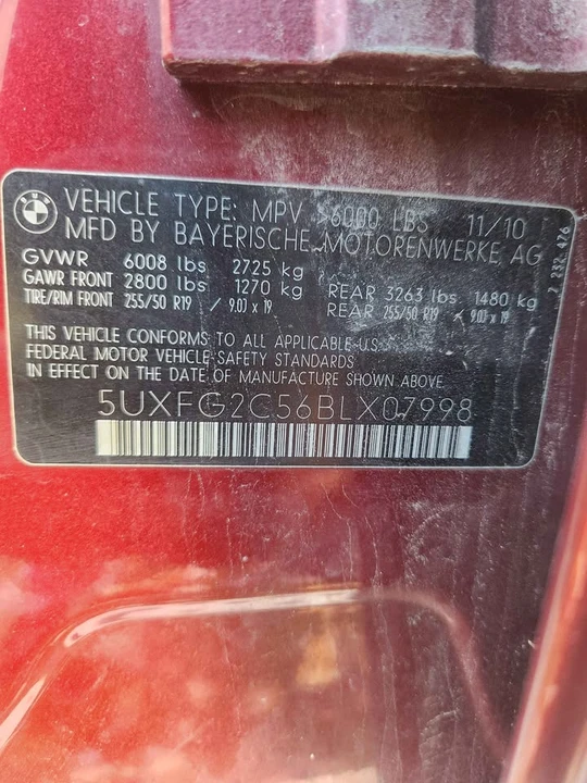 2011 BMW E71 X6 - Image 8 of 8