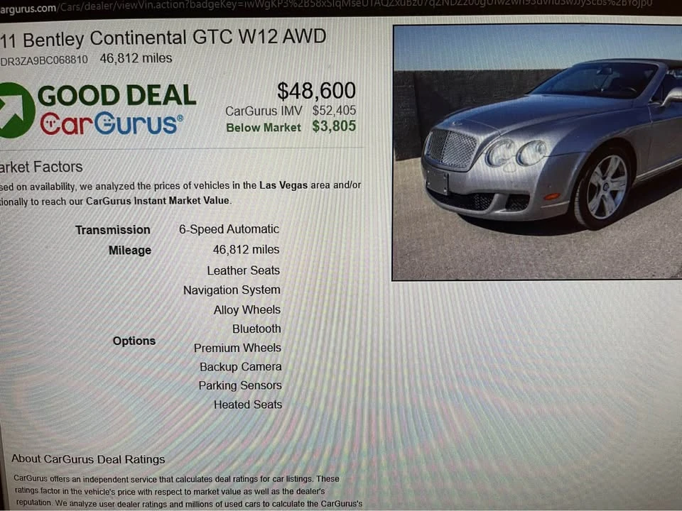 2011 Bentley Continental GT 1st Gen - Image 2 of 18