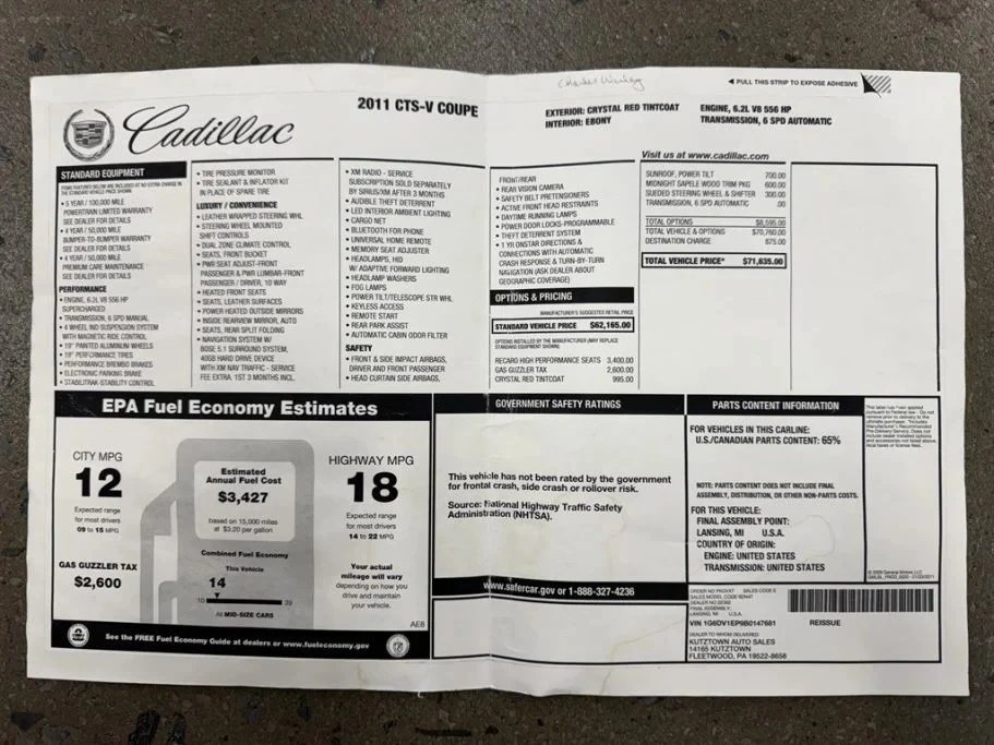 2011 Cadillac CTS-V 2nd Gen - Image 31 of 31