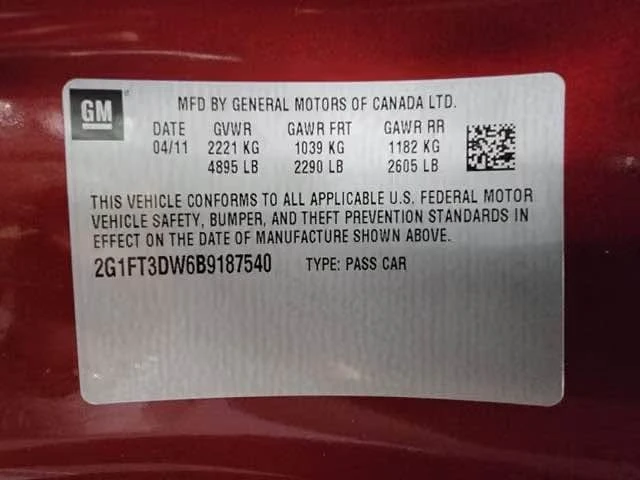 2011 Chevrolet Camaro SS 5th Gen - Image 19 of 20