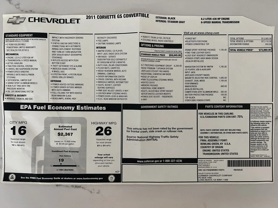 2011 Chevrolet Corvette Callaway - Image 21 of 23