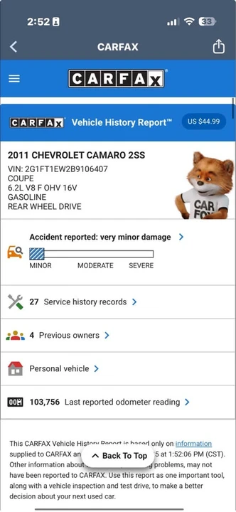 2011 Chevrolet Camaro SS 5th Gen - Image 16 of 16