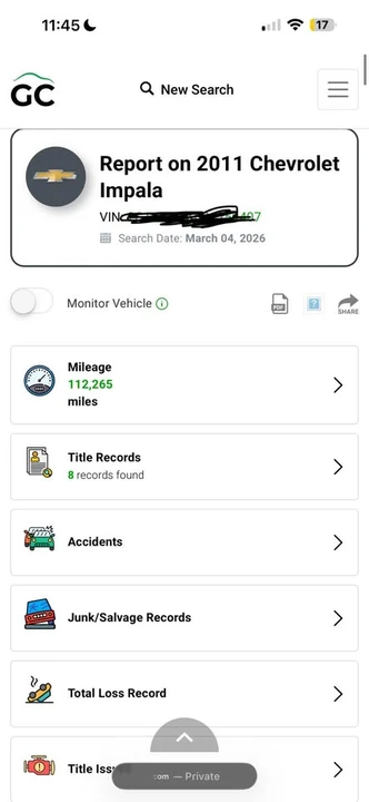 2011 Chevrolet Impala 9th Gen - Image 7 of 11