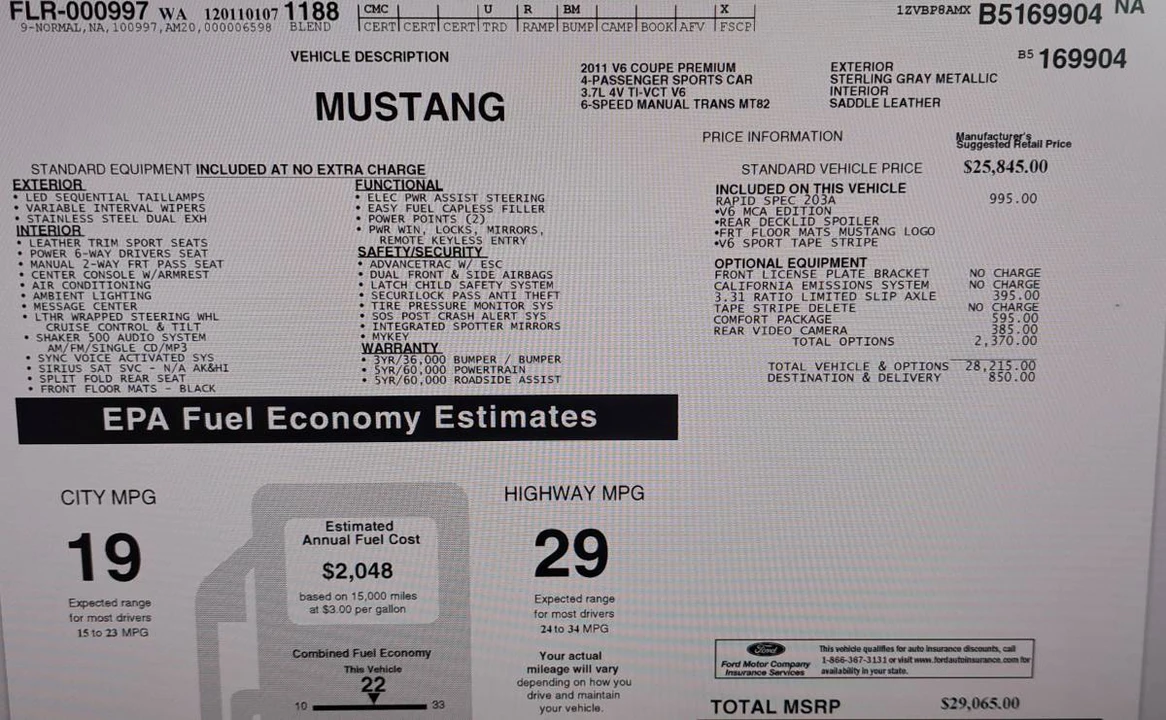 2011 Ford S197 Mustang - Image 12 of 14