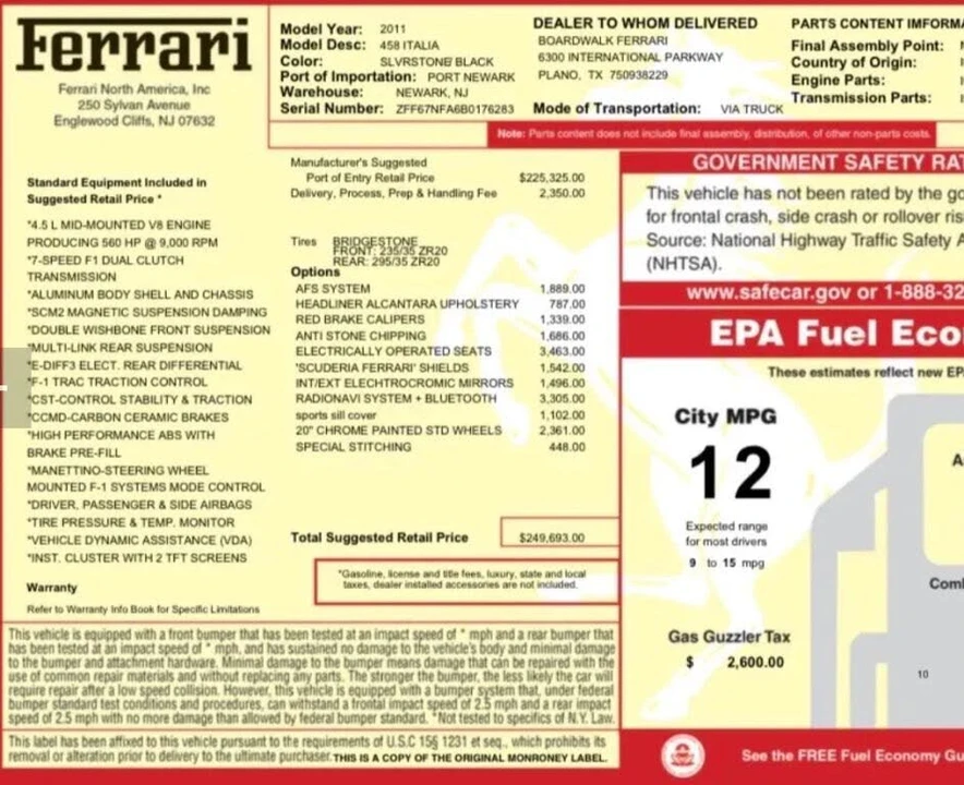2011 Ferrari 458 Italia - Image 19 of 28