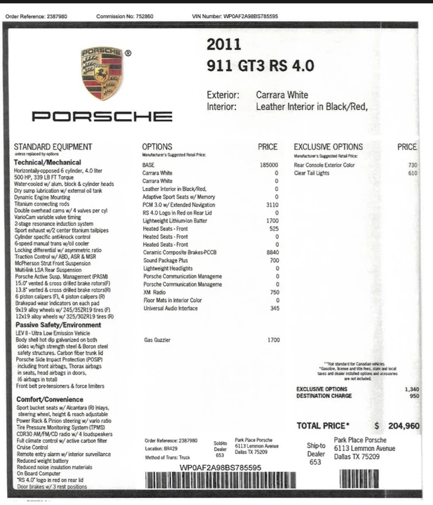 2011 Porsche 997 GT3 RS - Image 16 of 16