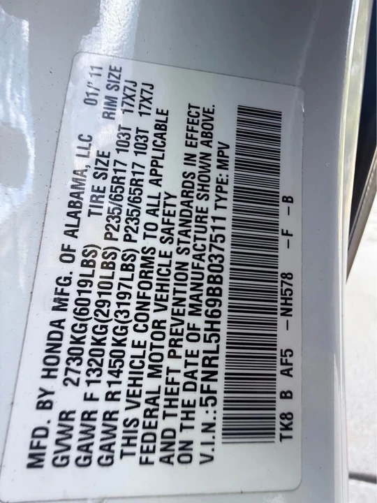2011 Honda Odyssey - Image 5 of 9