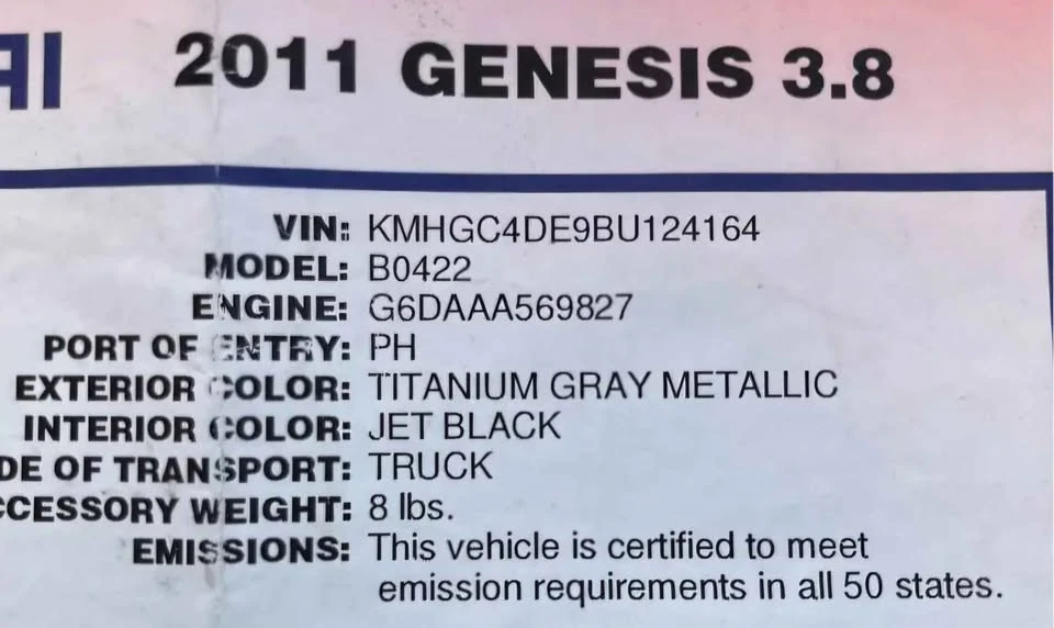 2011 Hyundai Genesis - Image 12 of 12