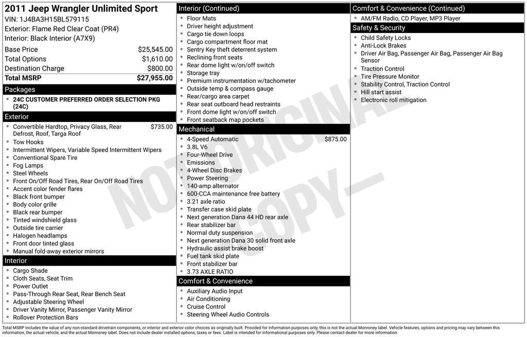 2011 Jeep JK Wrangler - Image 2 of 2