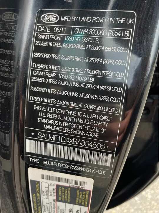 2011 Land Rover Range Rover L322 - Image 16 of 20