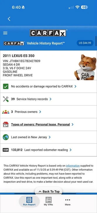 2011 Lexus ES 5th Gen - Image 12 of 12