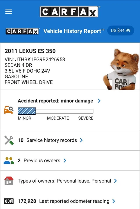 2011 Lexus ES 5th Gen - Image 18 of 18
