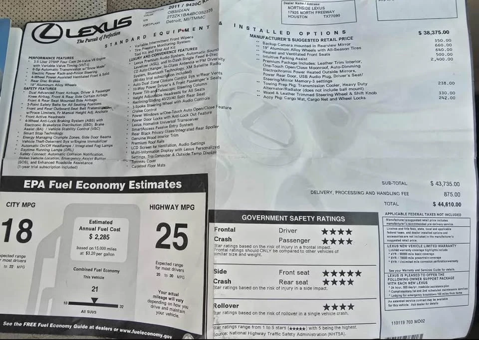 2011 Lexus RX 3rd Gen - Image 10 of 11