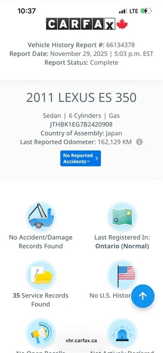 2011 Lexus ES 4th Gen - Image 16 of 16
