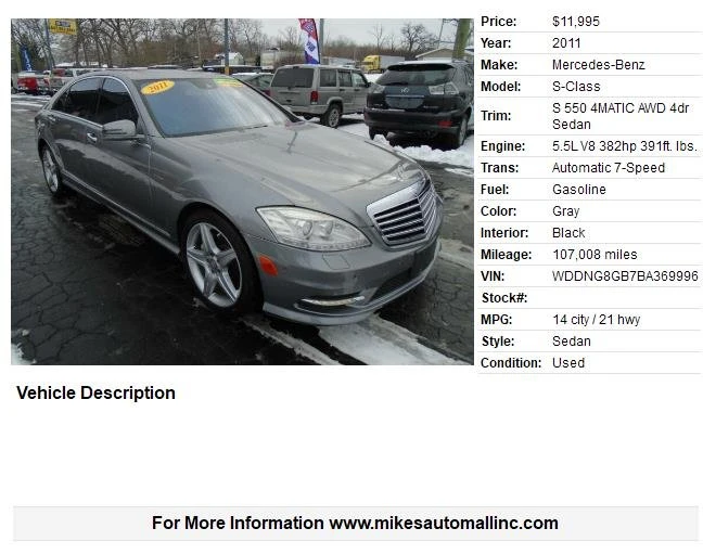 2011 Mercedes-Benz W221 S-Class - Image 2 of 11