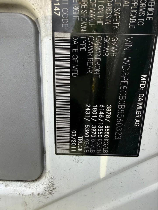 2011 Mercedes-Benz NCV3 Sprinter - Image 8 of 20