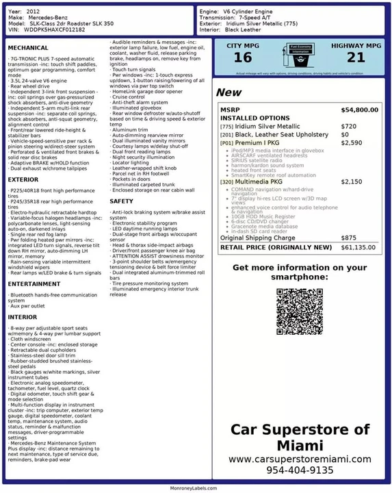 2011 Mercedes-Benz R172 SLC-Class - Image 17 of 17