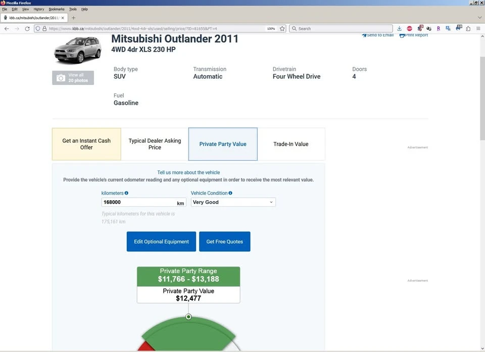 2011 Mitsubishi Outlander - Image 11 of 11