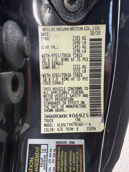 2011 Nissan Frontier 2nd Gen - Image 20 of 20