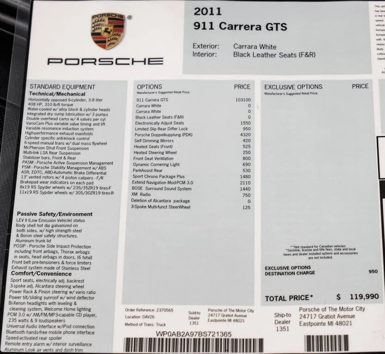 2011 Porsche 997 Carrera GTS - Image 2 of 31