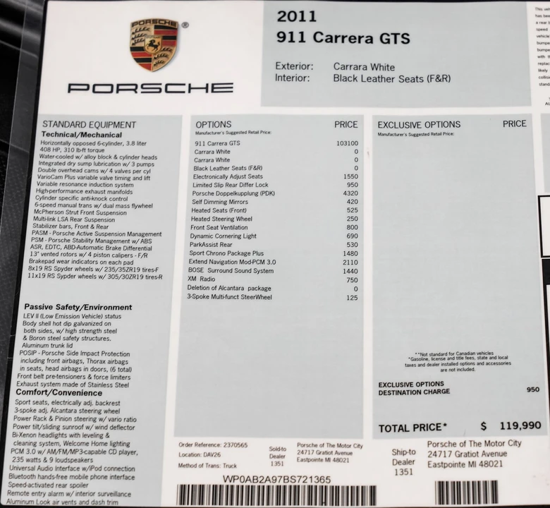 2011 Porsche 997 Carrera GTS - Image 2 of 31