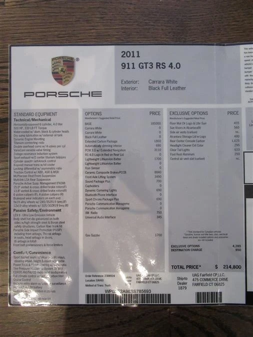 2011 Porsche 997 GT3 RS - Image 14 of 14