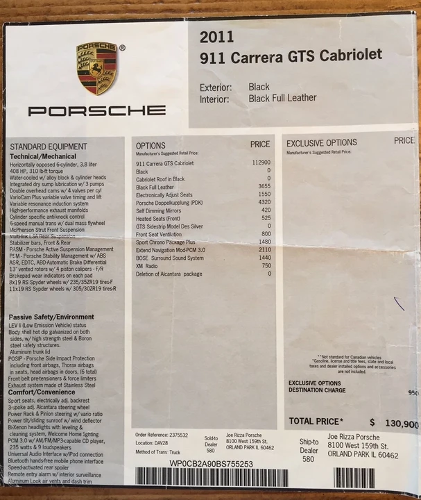 2011 Porsche 997 Carrera GTS - Image 6 of 7