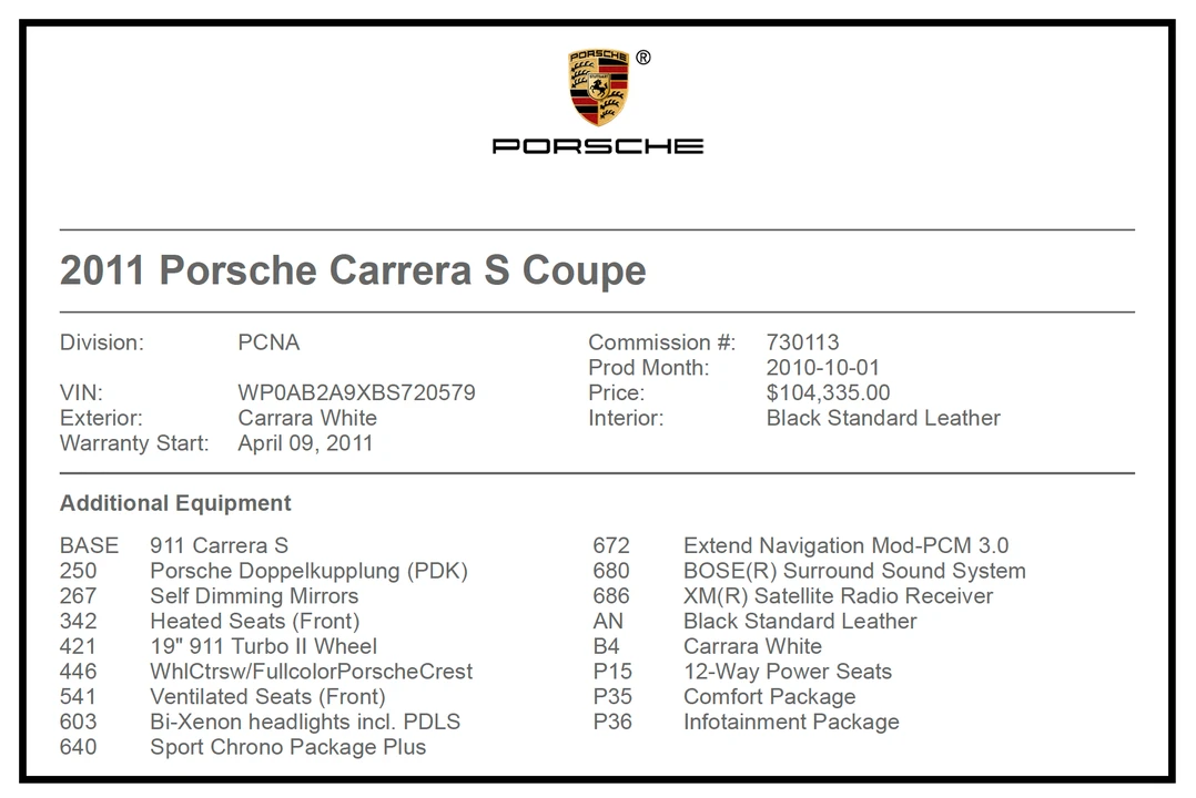 2011 Porsche 997 Carrera S - Image 10 of 10