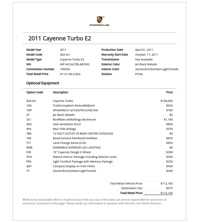 2011 Porsche 958 Cayenne Turbo - Image 27 of 27