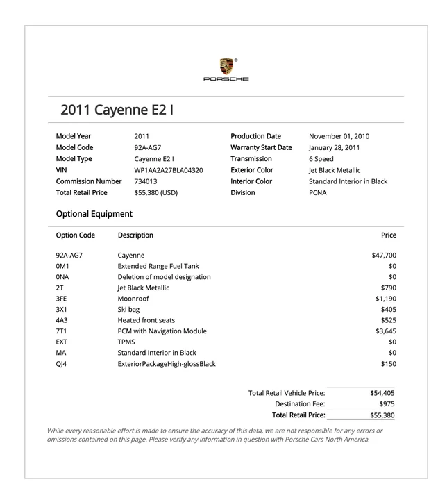 2011 Porsche 958 Cayenne - Image 21 of 21