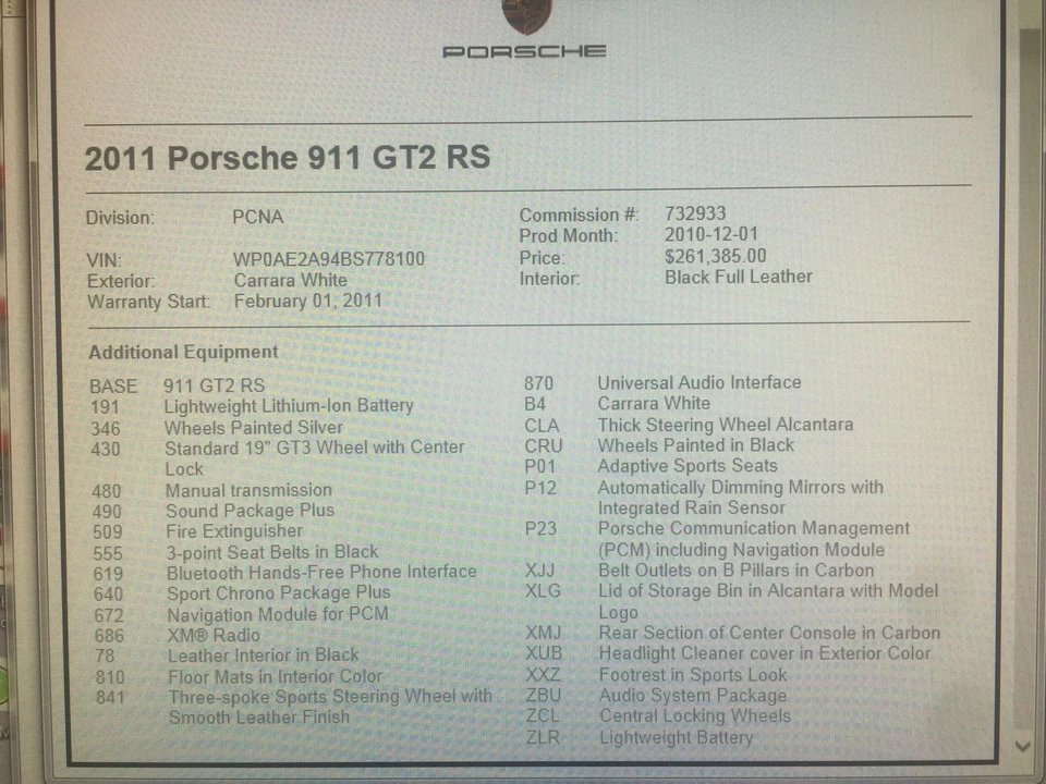 2011 Porsche 997 GT2 RS - Image 10 of 15