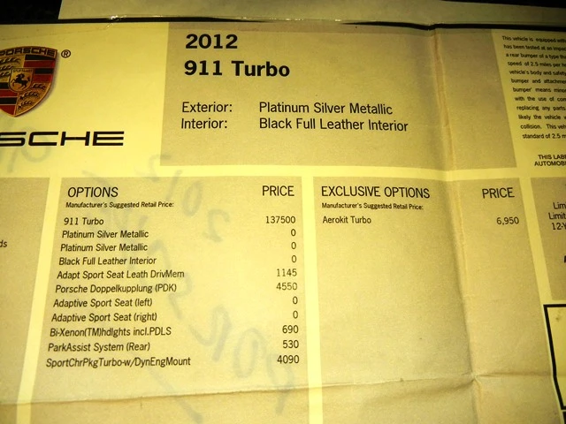 2012 Porsche 997 Turbo - Image 3 of 3