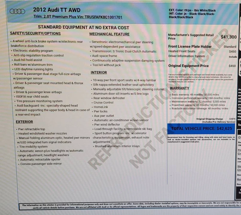 2012 Audi TT Mk2 - Image 22 of 22